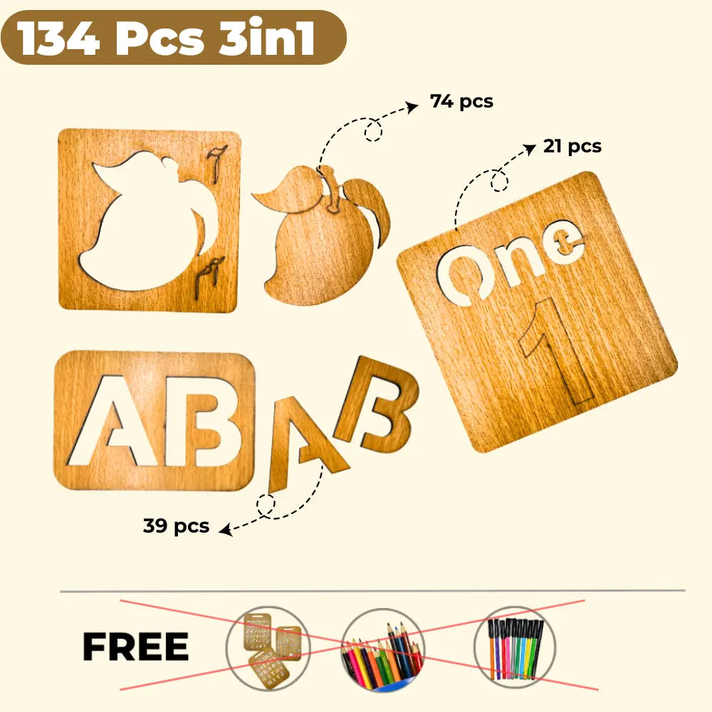 3in1 - 159 Pcs Best Learning Toys for Kids