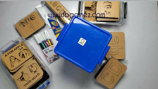 3 in 1 Wooden Kids Drawing Stencils Jumbo Pack