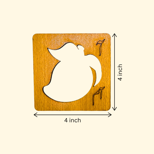 Urdu Alphabets Stencils with Pictures + Puzzles (72 Pcs)