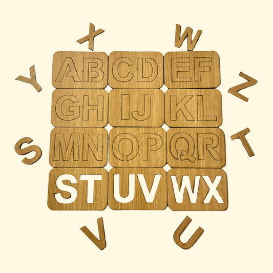 Kids Wooden Drawing English Alphabets with Puzzles