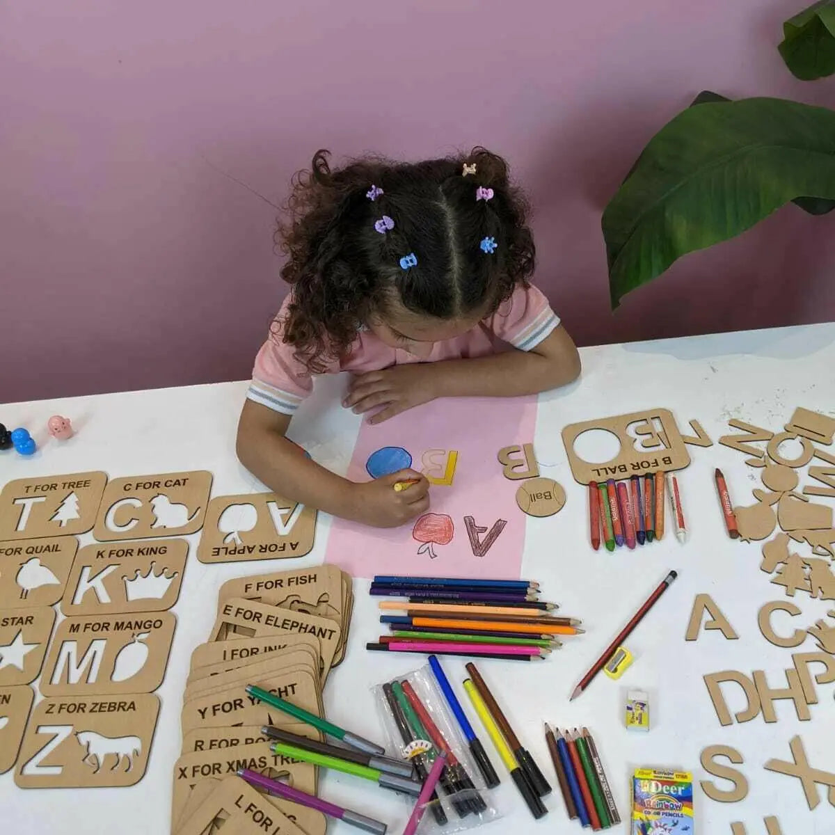 A to Z Alphabet Wooden Stencils & Puzzles for Kids – Fun Learning