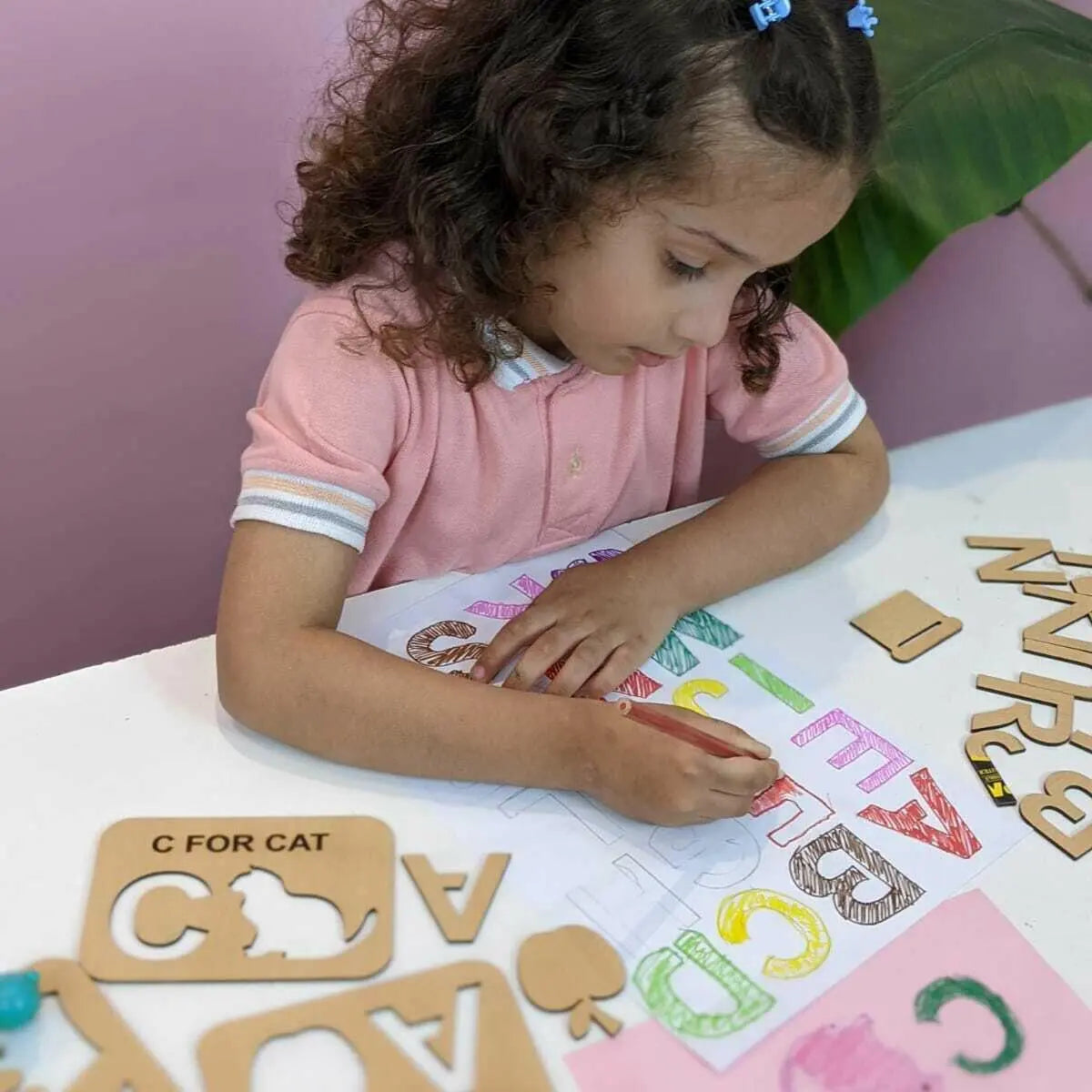 A to Z Alphabet Wooden Stencils & Puzzles for Kids – Fun Learning